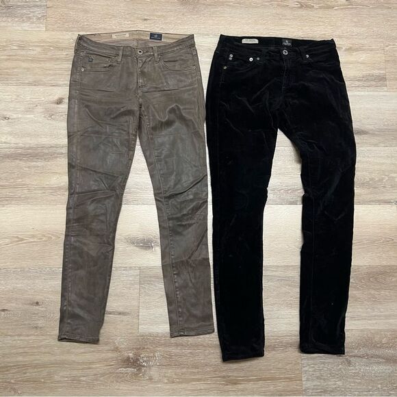 Lot Of 2 AG Adriano Goldschmied Jean 26 & 27 The Legging Ankle Super Skinny READ - Picture 1 of 8